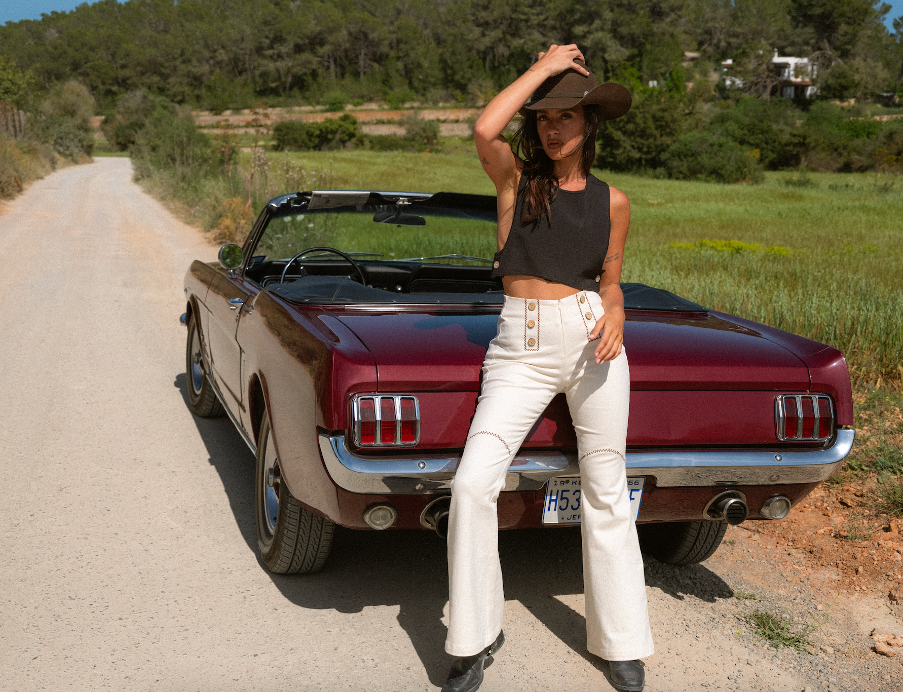 Bohemian crop top Havana Top styled with high waisted denim