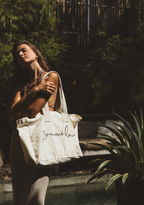 Lightweight summer tote bag organic cotton reusable shopper