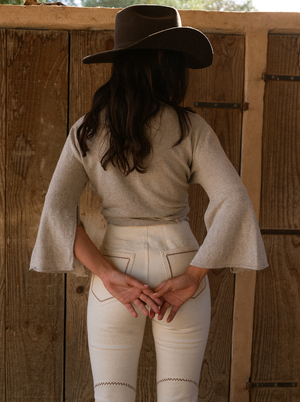 AURORA WRAP TOP - Knitted Linen Wrap