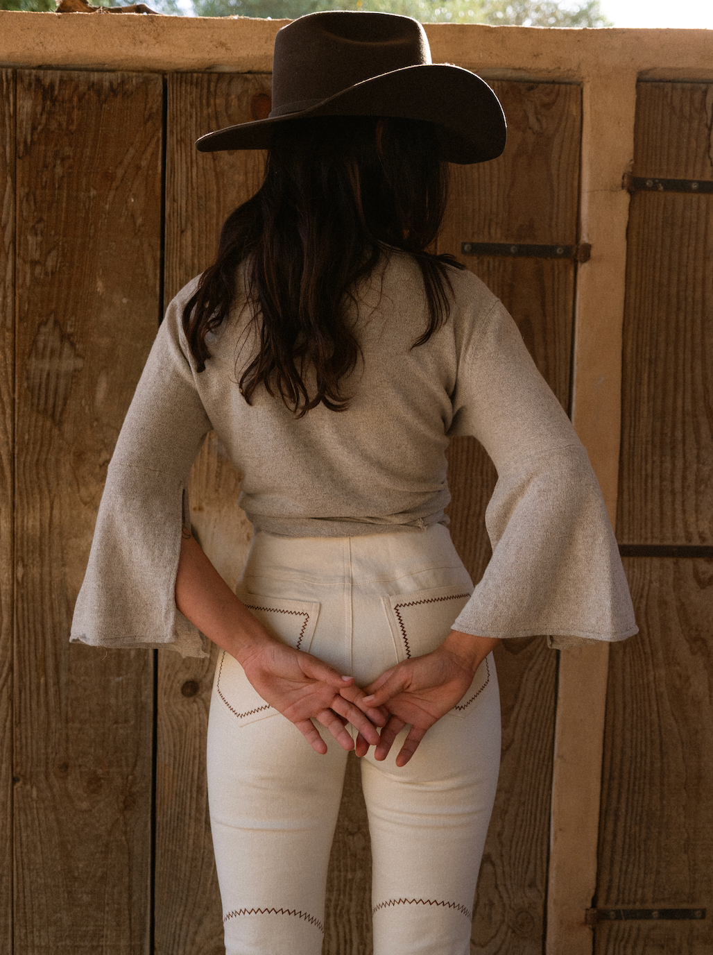 AURORA WRAP TOP - Knitted Linen Wrap