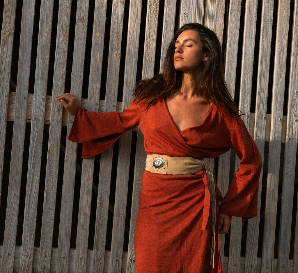 THE AURORA - Rust Wrap Dress