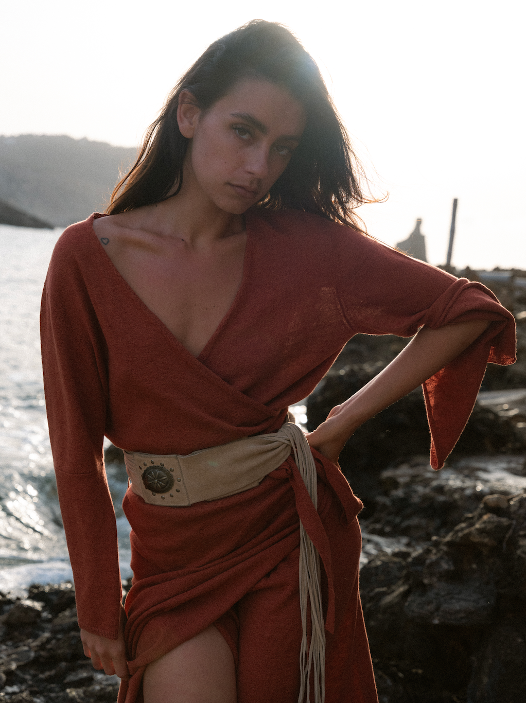 THE AURORA - Rust Wrap Dress