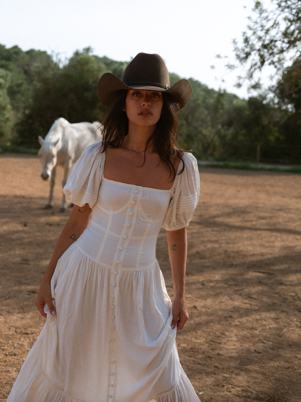 NOLITA DRESS - White Organic Maxi Dress