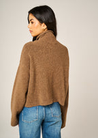 Back view of Sienna Coco Brown alpaca and mohair jumper