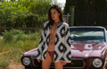 Zafira Cardigan monochrome Aztec pattern knitwear